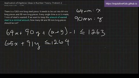 6th Grade Application of Algebraic Ideas in Number Theory: Problem 2