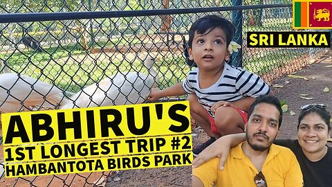 Sri lanka vlog travel | අභිරුගේ පළමු දිගම චාරිකාව #2 | Hambantota birds park