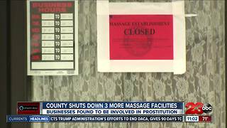 County shuts down three more massage facilities