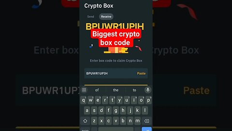 crypto box code today||pepe coin airdrop #binance #binancecrypto