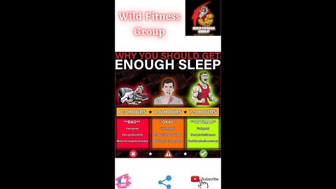 🔥Why you should get enough sleep🔥#fitness🔥#wildfitnessgroup🔥#shorts🔥