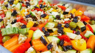 HEALTHY AND DELICIOUS VEG RECIPE FOR DINNER! Roasted vegetables very easy to make