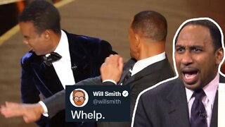 Stephen A Smith EMBARRASSES Himself By Attacking The Wrong Will Smith After "The Slap" At The Oscars