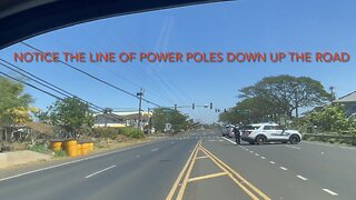 Police Roadblock Exiting North Lahaina