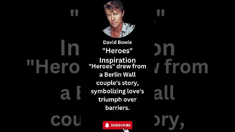 5 "The 'Heroes' Inspiration: Love's Triumph Through Bowie's Music" #shorts #davidbowie #music
