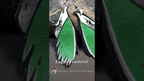 EAGLES FEATHERS, 3 inch, leather feather earrings pair