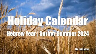 UPDATED | Holiday Calendar | Hebrew Year | Spring-Summer | 2024