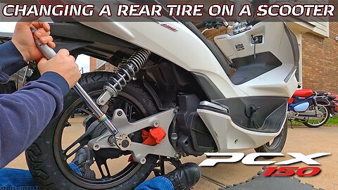 Honda PCX150 Rear Tire Replacement - Step by Step