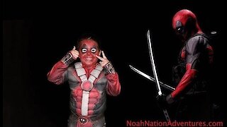 Halloween Trick or Treat Noah as Deadpool