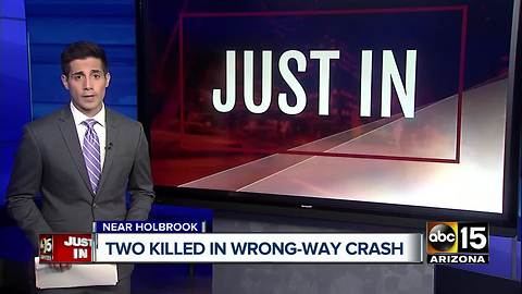 Two dead, five injured in wrong-way crash on I-40 east of Holbrook