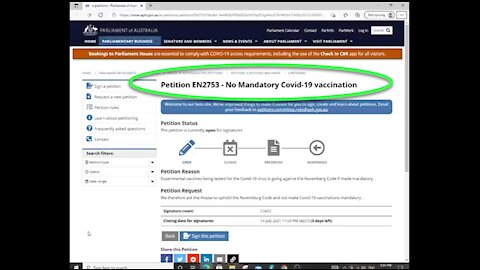 Australians, sign the petition against mandatory vaccination (14th of July the last day)