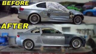 Rebuilding My Destroyed BMW M3 in 3 with days with @vTuned garage