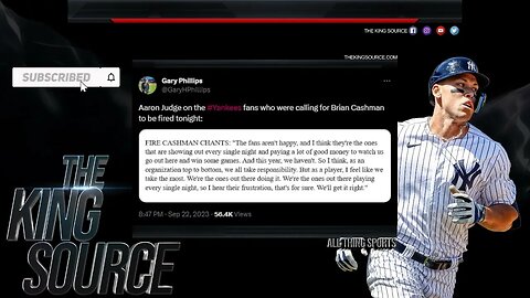 Sports Analysis with THE KING SOURCE: Judge REFUSES to Blame Cashman When Given the PERFECT CHANCE!