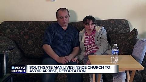Man living in church to avoid deportation away from sick wife asks president for help