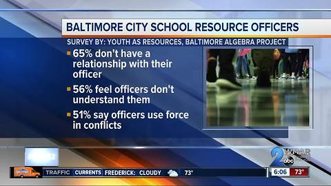 70% of Baltimore students feel safe with officers