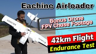 Eachine Airloader Long Range FPV Plane Li-Ion Battery flight endurance test
