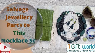 How to make a Necklace Set with Salvaged Parts & how to Wear it | Find Fashion Inspiration #shorts