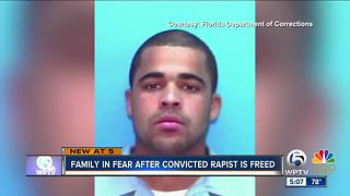 Family in fear after convicted rapist