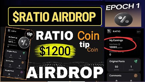 $Ratio Coin Airdrop Claim | Ratio Airdrop Complete Details| Ratio Coin Airdrop #tip #$RATIO