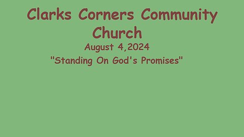 08/04/2024 Standing On God's Promises