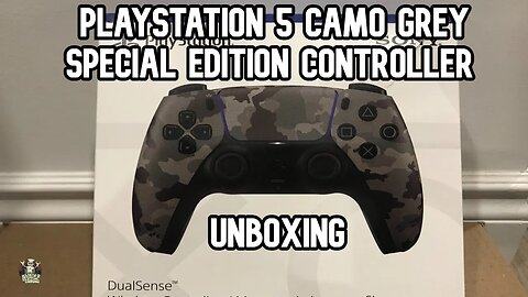 Camo Grey PlayStation 5 Wireless Controller Unboxing