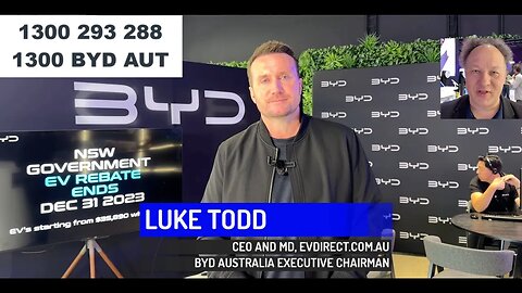 BYD's Luke Todd talks EVs in Australia, the NSW $3000 rebate, new chargers and more