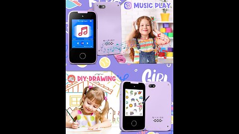 Kids Smart Phone Gifts for Girls 6-8 Year Old,Touchscreen Toy Cell Phone with Multi APPs 8G TF Card for Learning Play Christmas Birthday Gifts for Girls Age 3 4 5 6 7 8 9 . ALL IN ONE KID'S SMART PHONE: With 23 entertainment, educational, and practic