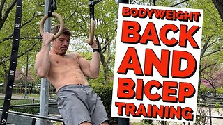 BODYWEIGHT BACK AND BICEP WORKOUT | BUILDING MUSCLE WITH CALISTHENICS | WEEK 2 DAY 1: PULL DAY