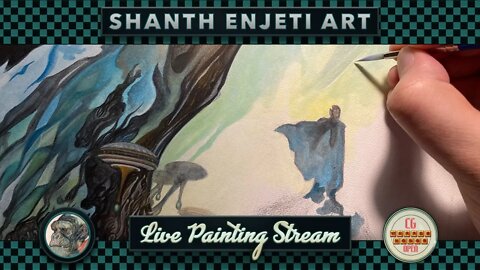 🔴 LIVE PAINTING COMICS | Shanth Enjeti Art | Live from the CG Waffle Lodge!