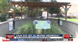 CALM zoo reopens Wednesday