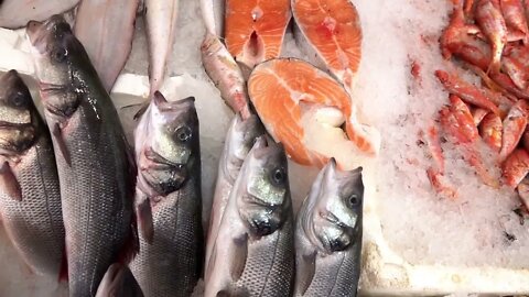 Fishes On Ice In Fish Store757