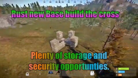Rust PC game Cross base build with security tunnels