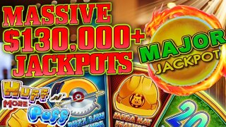 🤯 OVER $130,000 WON! My BIGGEST JACKPOTS EVER! MASSIVE JACKPOTS on HUFF N'More Puff & DRAGON LINK