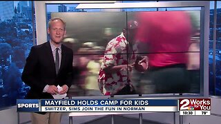 Baker Mayfield holds Football Camp for kids in Norman