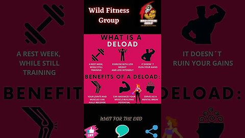 🔥What is a deload🔥#shorts🔥#wildfitnessgroup🔥26 April 2023🔥