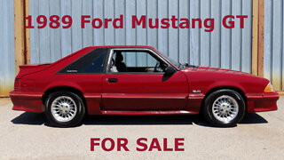 1989 Ford Mustang GT in Dark Canyon Red