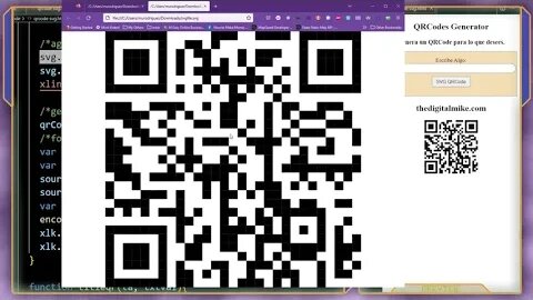 Exportar #codigo QR como imagen #vector #svg usando #javascript