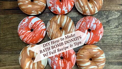 DIY🛁 Foaming Bath Bombs 🍩 w/ Cocoa Butter Drizzle Icing - Recipe Included | Ellen Ruth Soap