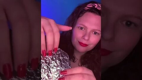 Scratching your worries away with the sound of foil ❤️ #ASMR #shorts #shortsvideo #asmrshorts