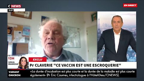 Le Pr Jean-Michel Claverie: Ce vaccin est une escroquerie et la 3e dose ne sert à rien! / Morandini