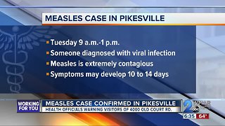 Measles warning in Maryland