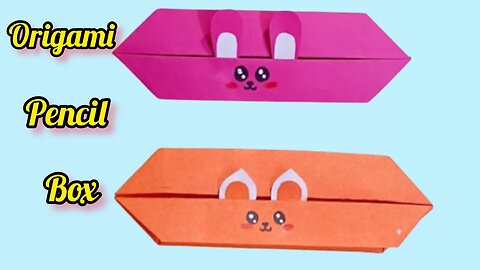 DIY / Paper pencil box / How to make a paper pencil box / Paper craft / Easy origami box