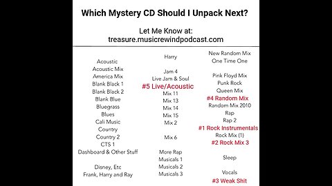 Which CD Should We Do Next in our Treasure Hunt?