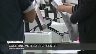 Vote counting continues at TCF Center in Detroit