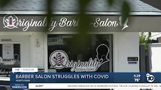 Barber salon struggles with COVID