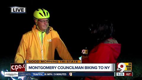 Montgomery city councilman riding bike 750 miles to New York