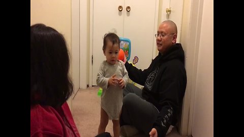 Baby's Reaction to Dad's Trick is TOO CUTE