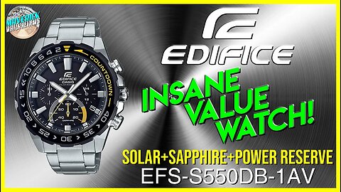 Insane Value Watch! | Edifice Solar Sapphire Quartz Chronograph 100m EFS-S550DB-1AVCR Unbox & Review