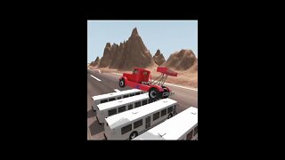 |MiniBeamNG/ Truck vs 10 Buses #01 BeamNG.Drive #Shorts