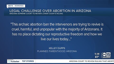 Arizona court to review ruling that abortion doctors can't be charged under pre-statehood law